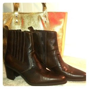 Brown Sam & Libby Ankle Boots Booties Size 8